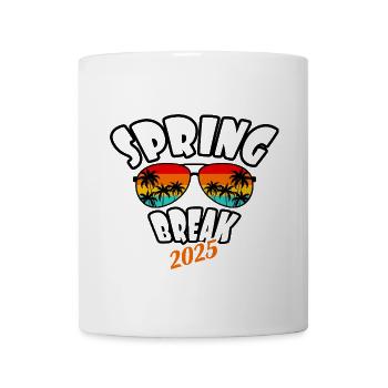 Spring Break 2025 Retro Sunset & Beach - Mug - white - Front