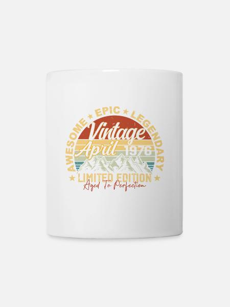 49. Geburtstag Geschenk Vintage April 1976 - Tasse - Weiß