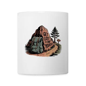 Get Lost to Find Yourself - Outdoor-Motiv - Tasse - Weiß - Vorne