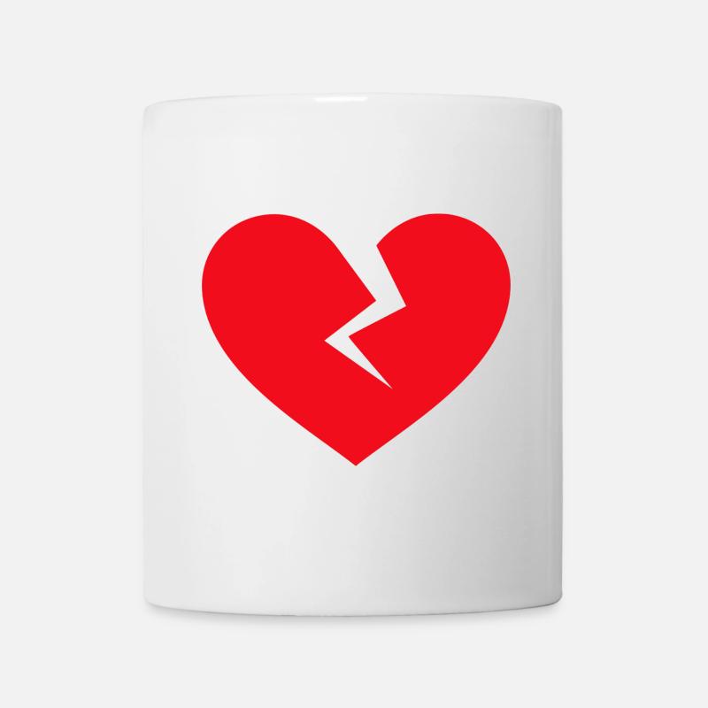 Broken Heart graphic - Mug - white