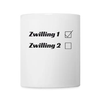 Zwilling 1 Zwilling 2 - Tasse - Weiß - Vorne