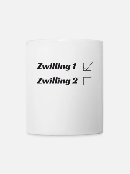 Zwilling 1 Zwilling 2 - Tasse - Weiß