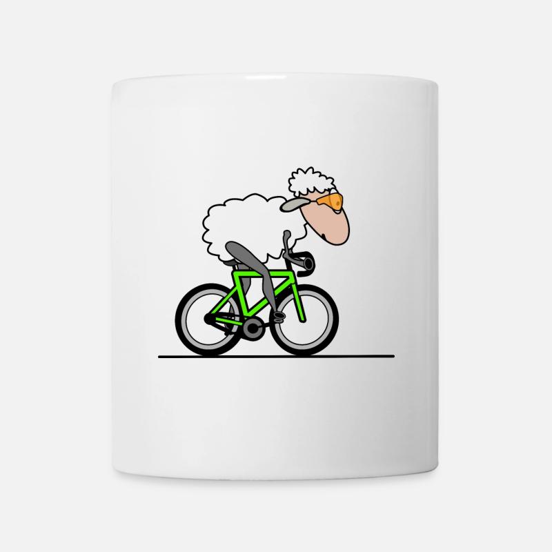 Moutons cyclistes - Mug blanc - blanc