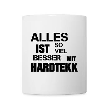 Hardtekk - Merch - Tekk - Geschenk - Tasse - Weiß - Vorne