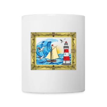 Sea Ship Maritime Seafarers Sailors Lighthouse - Mug - white - Front