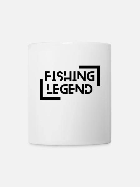 fishing legend fisherman fishing - Tasse - Weiß