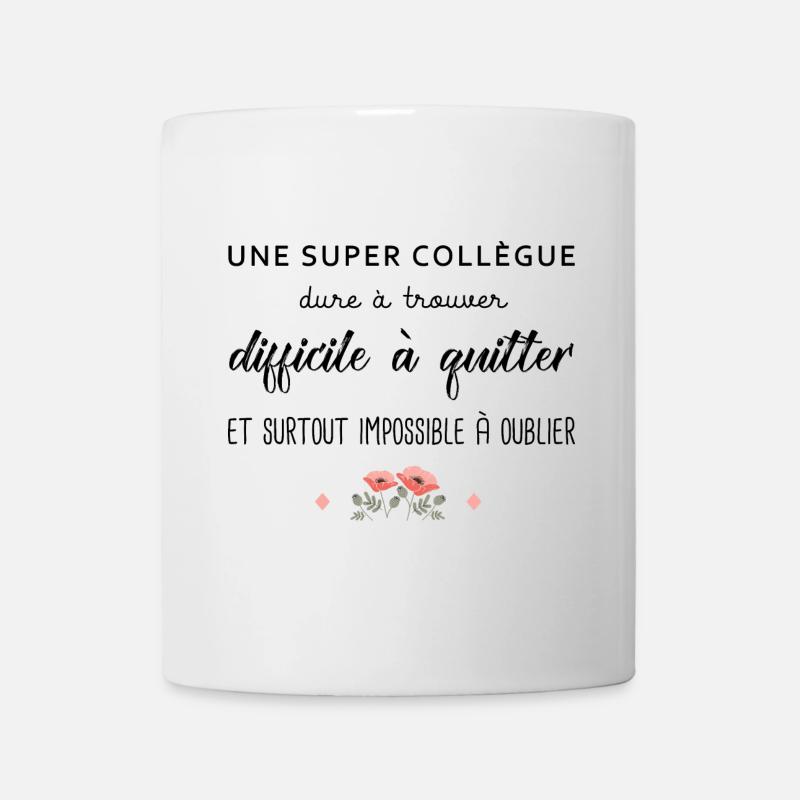 Cadeau Collègue une super collègue cadeau retraite - Mug blanc - blanc