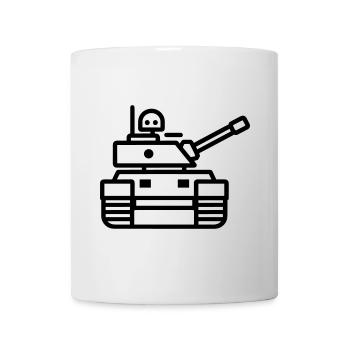 Panzer - Tasse - Weiß - Vorne