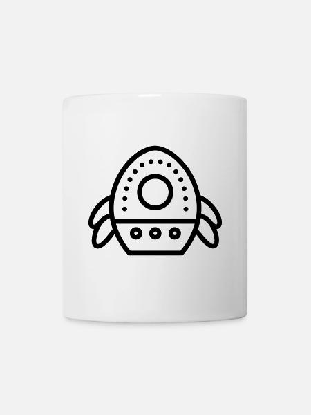 fliegende Untertasse - Tasse - Weiß