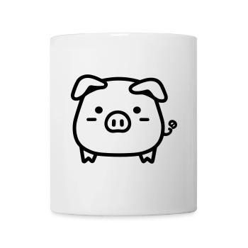 cochon - Mug blanc - blanc - Devant