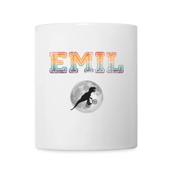 EMIL - Beautiful boy name with dinosaur - Mug - white - Front