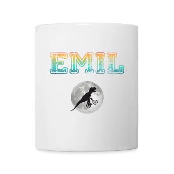 EMIL - Beautiful boy name with dinosaur - Mug - white - Front