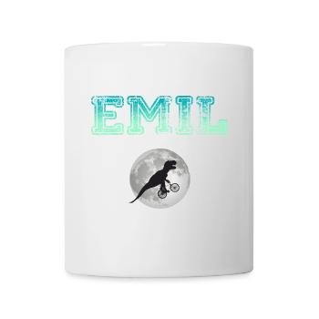 EMIL - Beautiful boy name with dinosaur - Mug - white - Front
