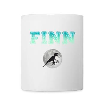 FINN - Schöner Jungen Name mit Dinosaurier - Tasse - Weiß - Vorne