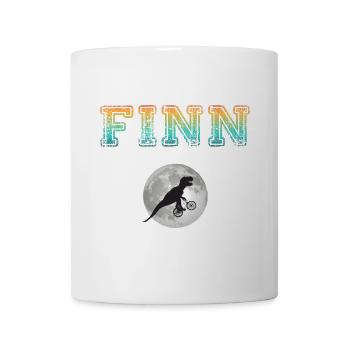 FINN - Schöner Jungen Name mit Dinosaurier - Tasse - Weiß - Vorne