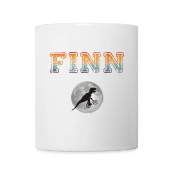 FINN - Schöner Jungen Name mit Dinosaurier - Tasse - Weiß - Vorne