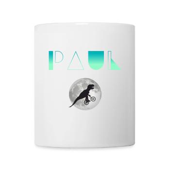 PAUL - Schöner Jungen Name mit Dinosaurier - Tasse - Weiß - Vorne