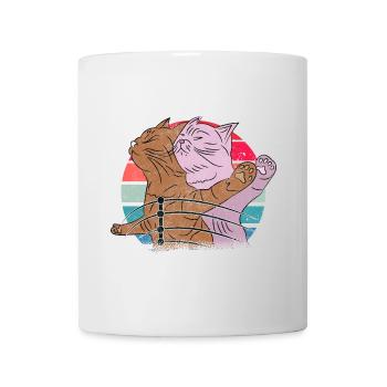 niedliche Katzen Kätzchen in Titanic Pose cute cat - Tasse - Weiß - Vorne
