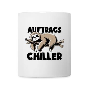 Faultier - Auftrags Chiller - Faulenzen Geschenk - Tasse - Weiß - Vorne