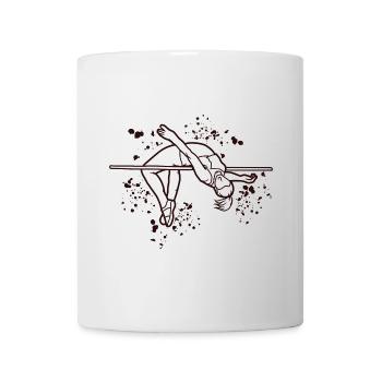 Hochspringer Wasserfarben Hochsprung - Tasse - Weiß - Vorne