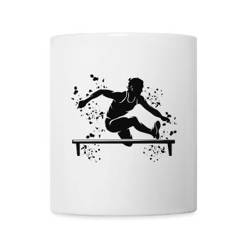 Course de haies Course d’obstacles Courses de haies pour enfants - Mug blanc - blanc - Devant