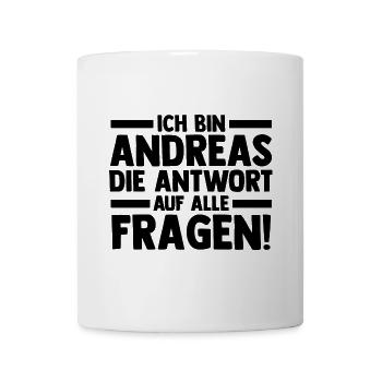 Vorname Andreas - Tasse - Weiß - Vorne