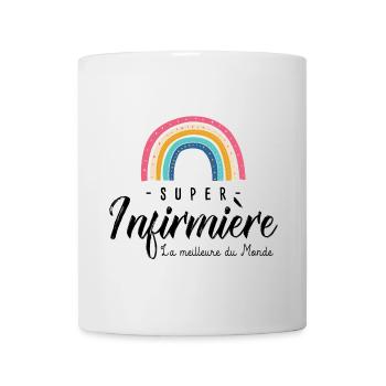 super infirmière cadeau meilleure infirmiere - Mug blanc - blanc - Devant