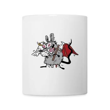 Halloween Rat Angel Devil Spiritual Occult - Mug - white - Front