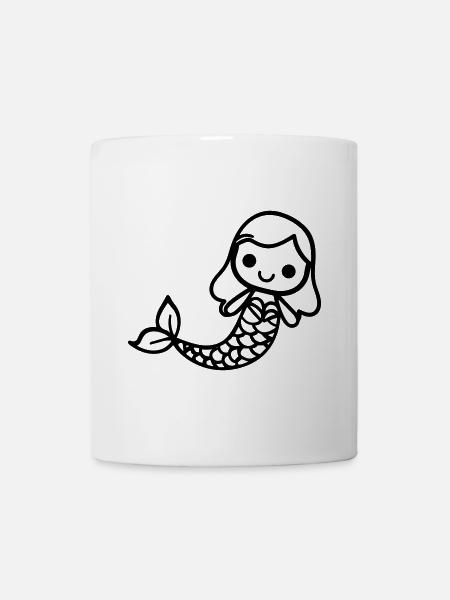 Meerjungfrau - Tasse - Weiß
