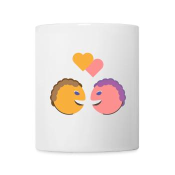 Gesicht Liebe Herz Geschenk - Tasse - Weiß - Vorne