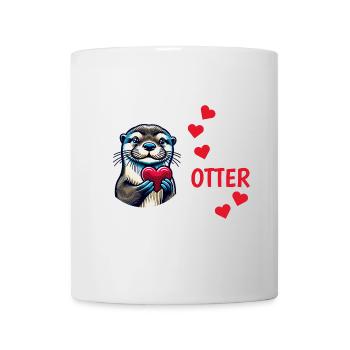 Otter half liebe geschenk - Tasse - Weiß - Vorne