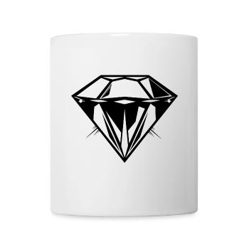 Diamant Juwel symbol Silhouette - Tasse - Weiß - Vorne