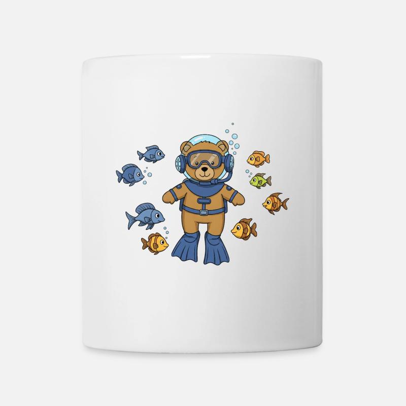 Teddy Bear Plongeur - Mug blanc - blanc