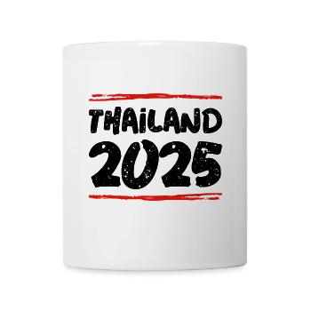 Thailand 2025 Spruch - Tasse - Weiß - Vorne