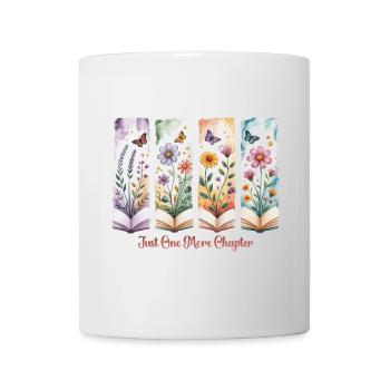 Adore Les Livres Fleurs Lectrice Femme - Tasse - Weiß - Vorne