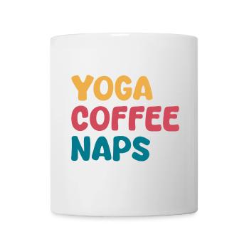 Citation sur les siestes au café de yoga - Mug blanc - blanc - Devant