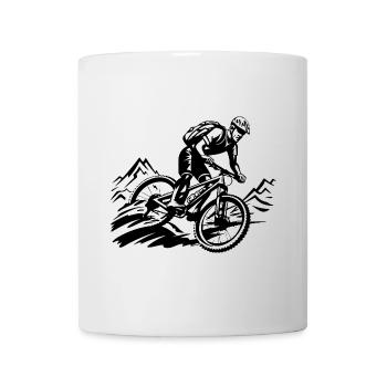 Mountain biker mountain bike - Mug - white - Front