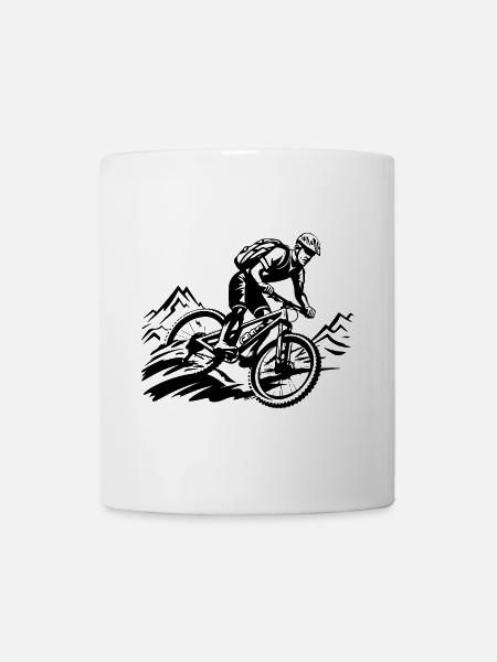 Mountainbiker Mountainbike - Tasse - Weiß
