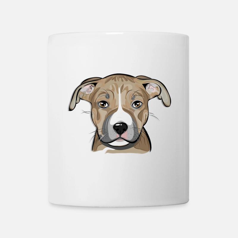 AMERICAN STAFFORDSHIRE TERRIER Welpe Wilsigns - Tasse - Weiß
