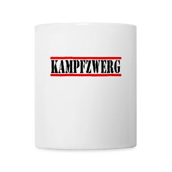 Kampfzwerg schwarz - Tasse - Weiß - Vorne