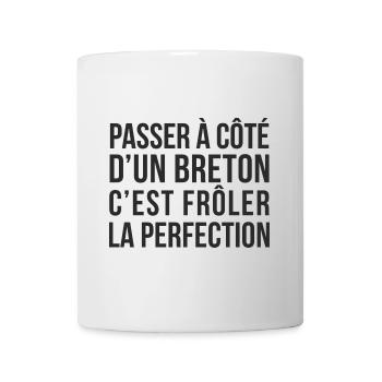 PASSER A COTE D'UN BRETON - Mug blanc - blanc - Devant