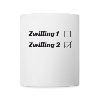 Zwilling 1 Zwilling 2 - Tasse - Weiß - Vorne