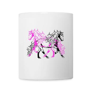 Heavenly Wild Horses Stallion Rider Rider Horses - Mug blanc - blanc - Devant