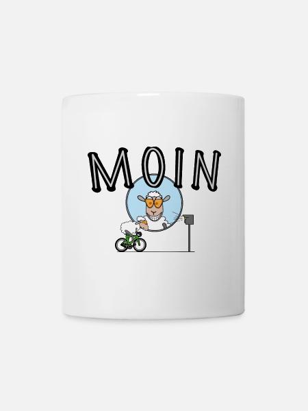 moin Radsport imma lächeln - Tasse - Weiß