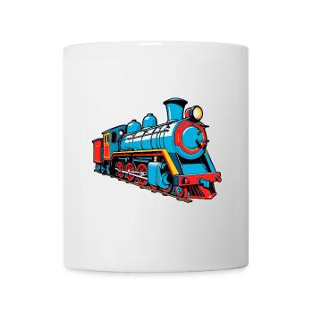 Locomotive à vapeur colorée pour les petits cheminots - Mug blanc - blanc - Devant