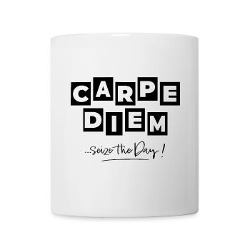 Carpe Diem in Black - Mug - white - Front