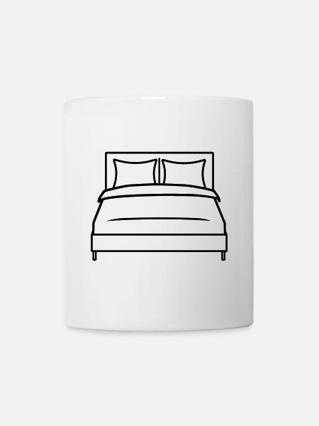 Bett - Tasse - Weiß