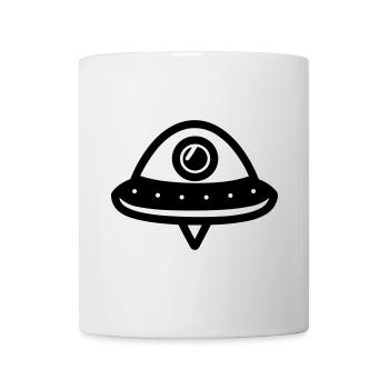 fliegende Untertasse - Tasse - Weiß - Vorne