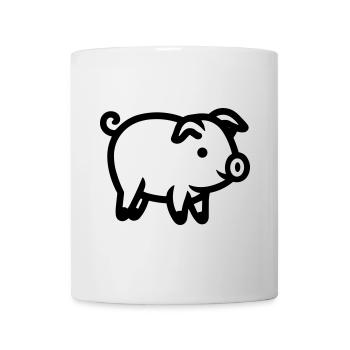 cochon - Mug blanc - blanc - Devant