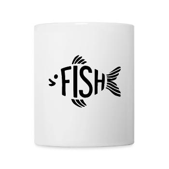 Os de poisson, squelette, pêche à chevrons - Mug blanc - blanc - Devant